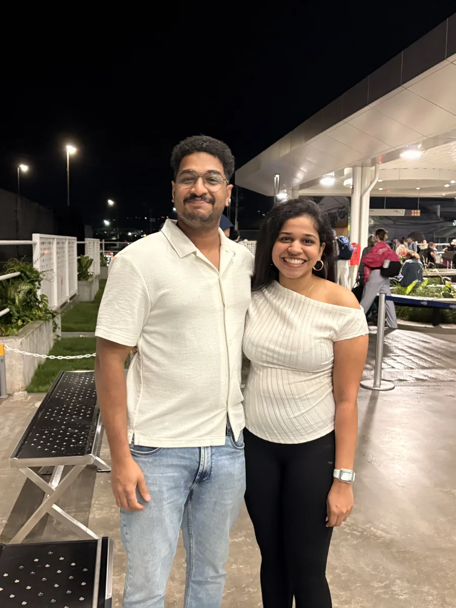 Bharath and Archana at their first meetup